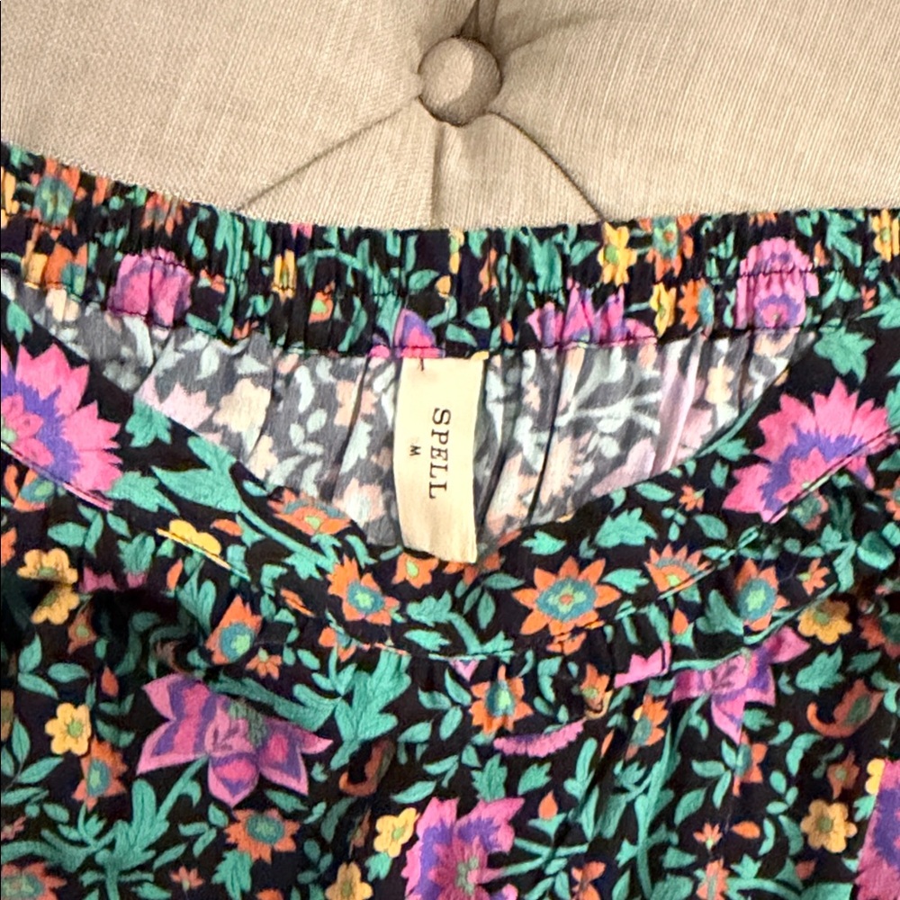 Spell Black and Purple Floral Skirt - Picture 2 of 3